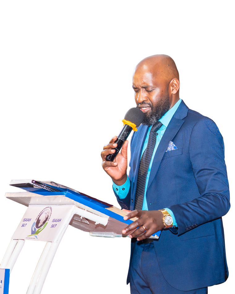 Pastor Jack Nyakoe ministering the Word
